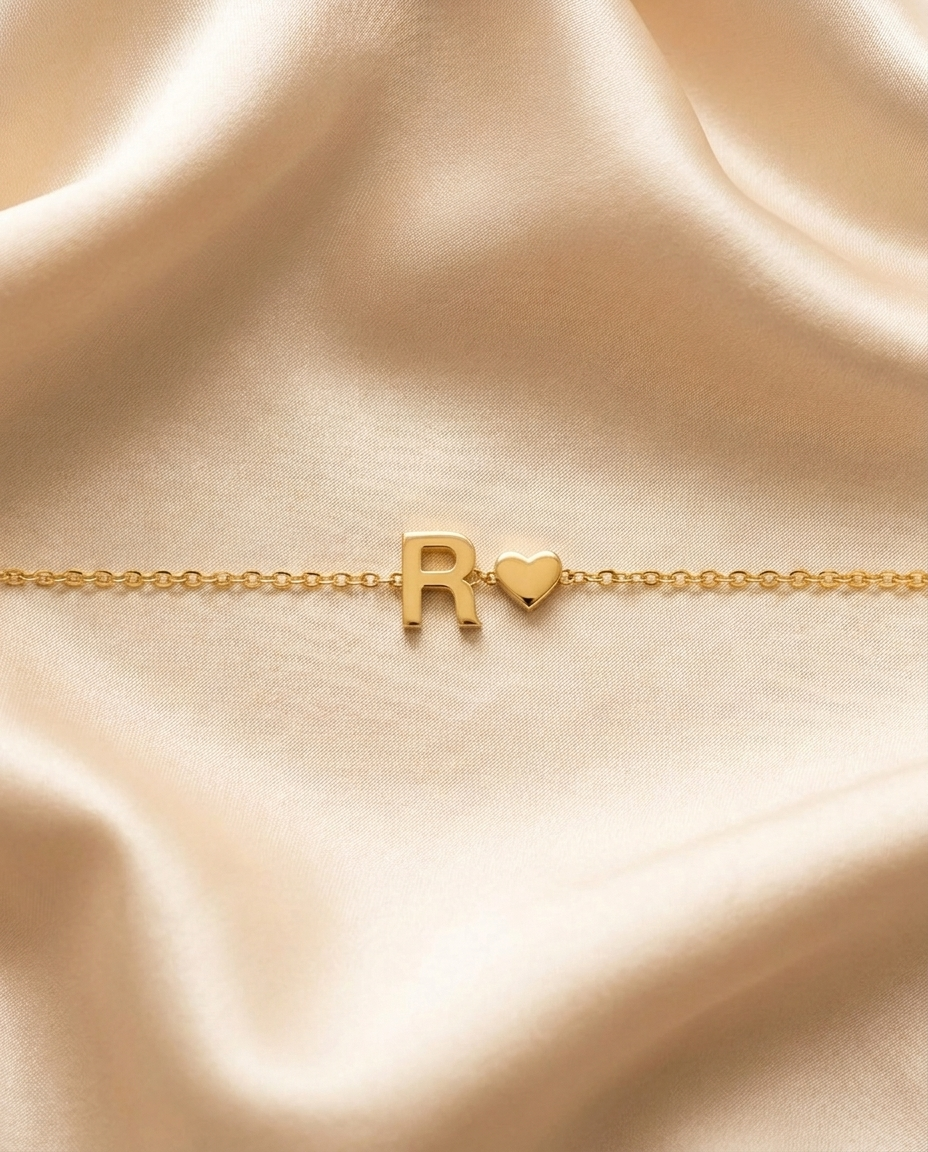 Initial Love Bracelet – Personalized Alphabet Letter Bracelet