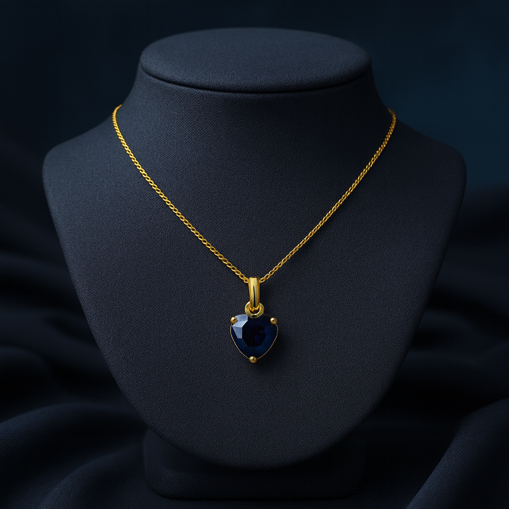 Pure Heart customizable sterling silver heart pendant necklace in gold or silver with adjustable chain