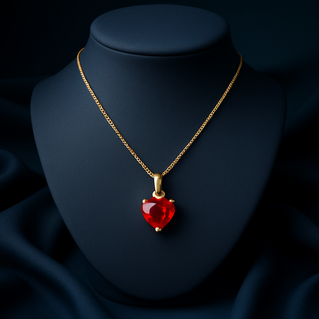 Pure Heart customizable sterling silver heart pendant necklace in gold or silver with adjustable chain