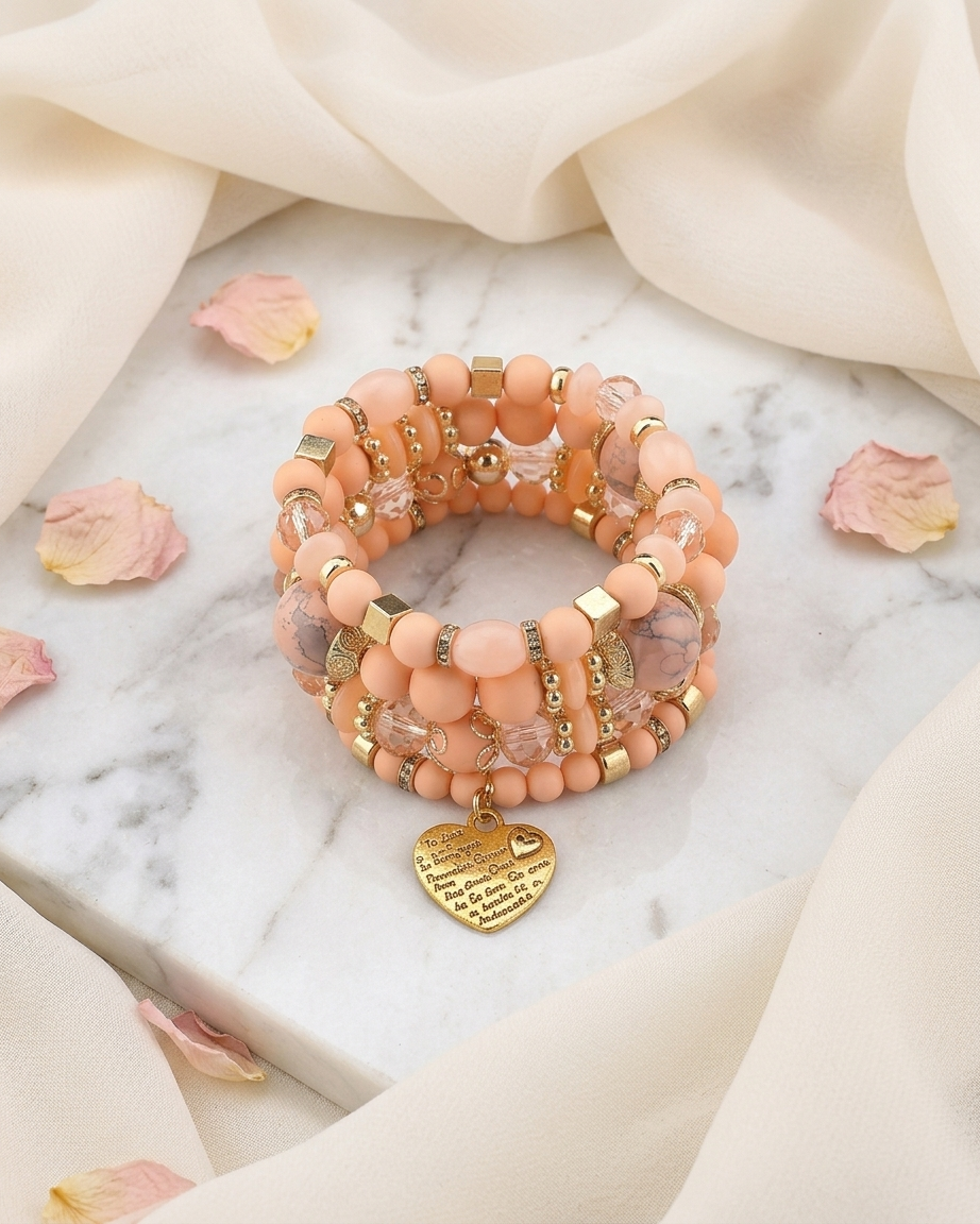Bohemian Bracelet Set – Colorful Beaded Charm Bracelet