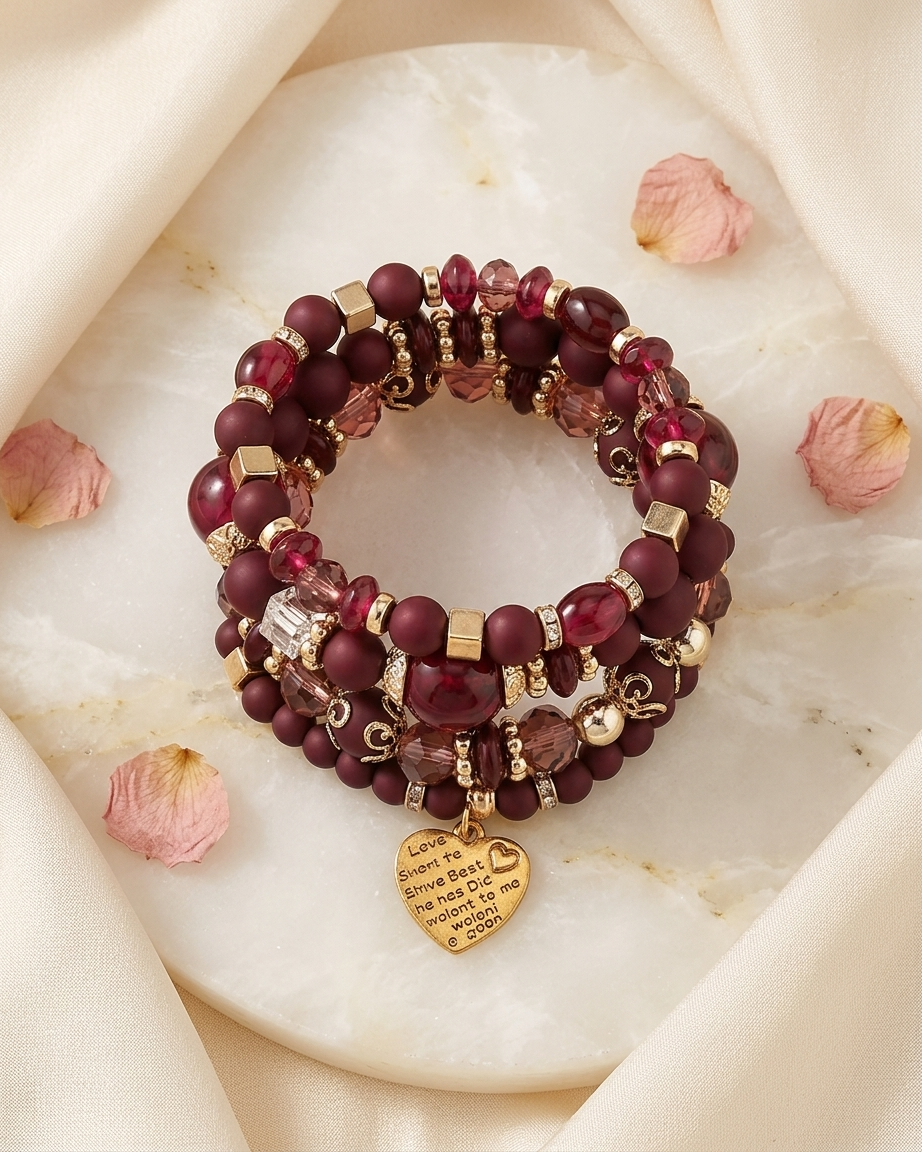 Bohemian Bracelet Set – Colorful Beaded Charm Bracelet