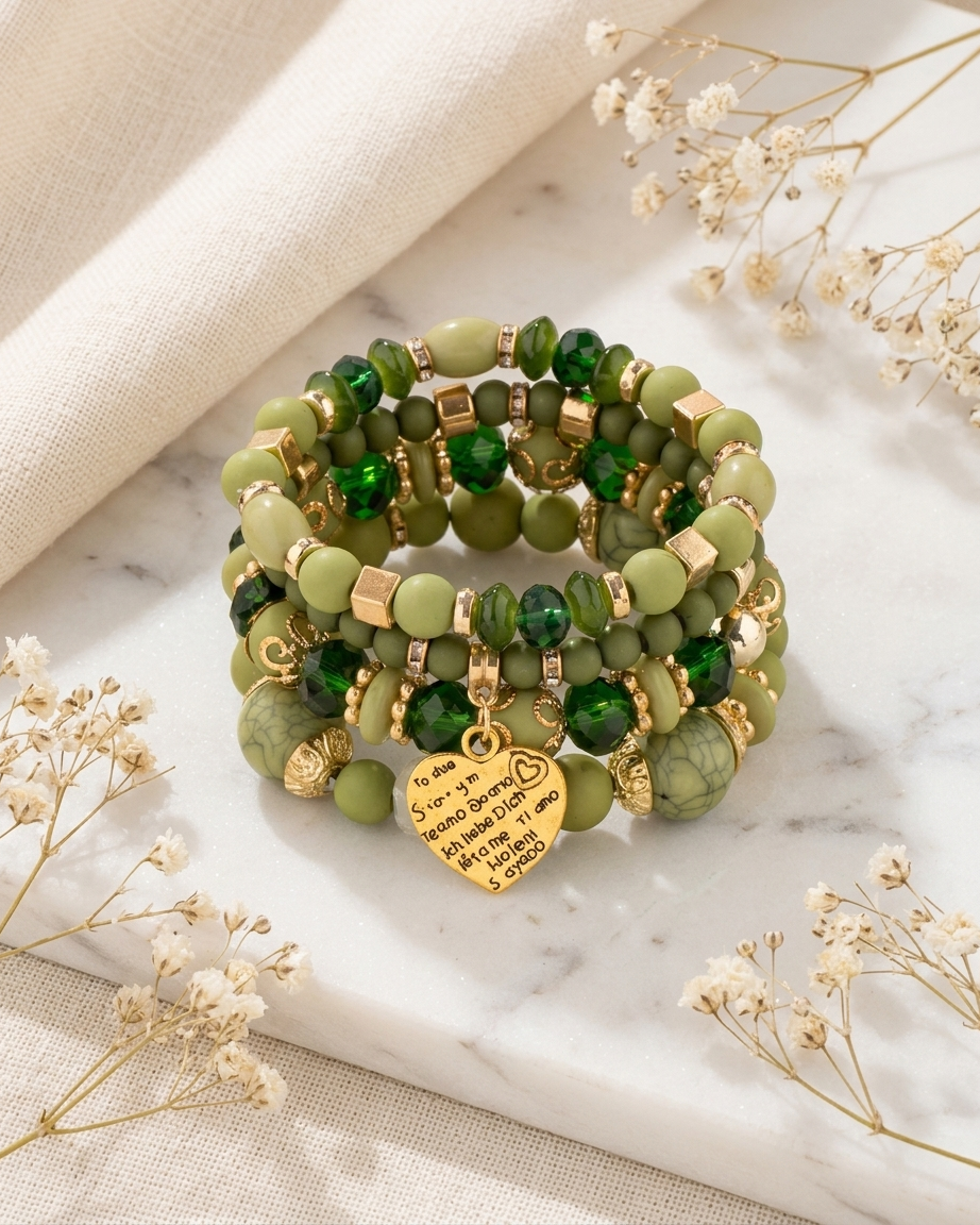 Bohemian Bracelet Set – Colorful Beaded Charm Bracelet