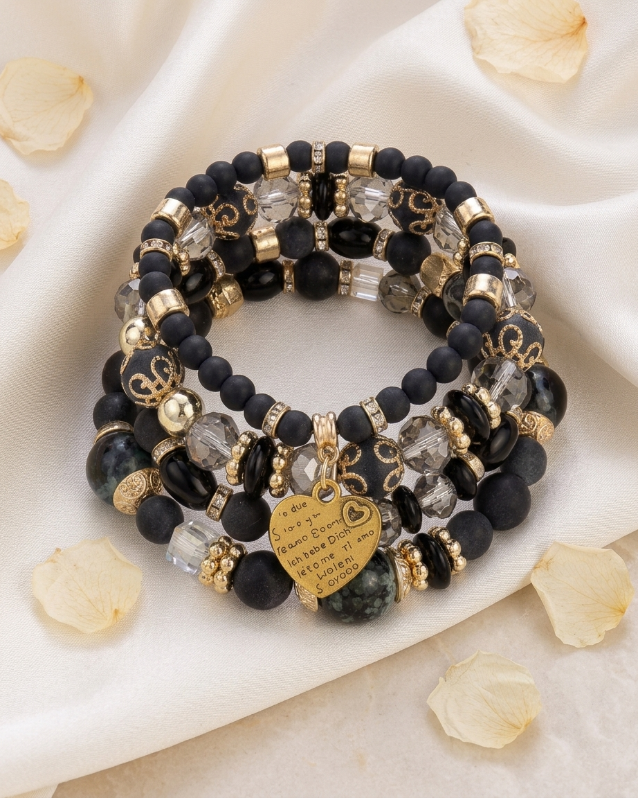 Bohemian Bracelet Set – Colorful Beaded Charm Bracelet