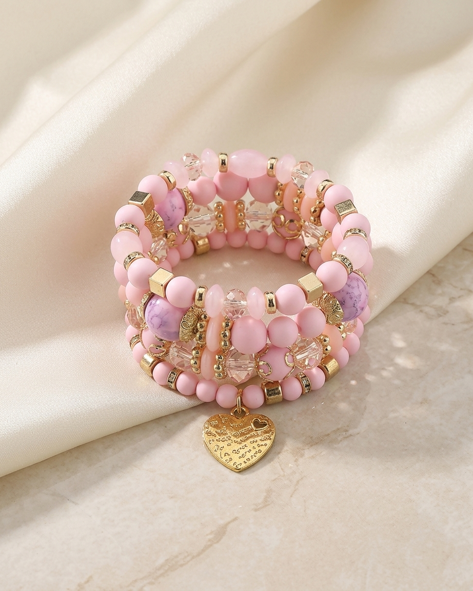 Bohemian Bracelet Set – Colorful Beaded Charm Bracelet
