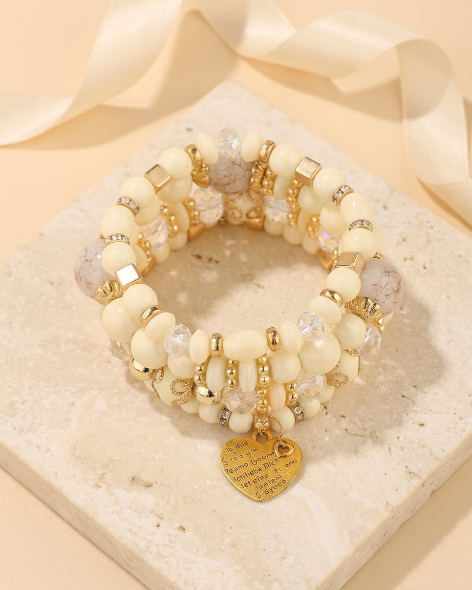 Bohemian Bracelet Set – Colorful Beaded Charm Bracelet