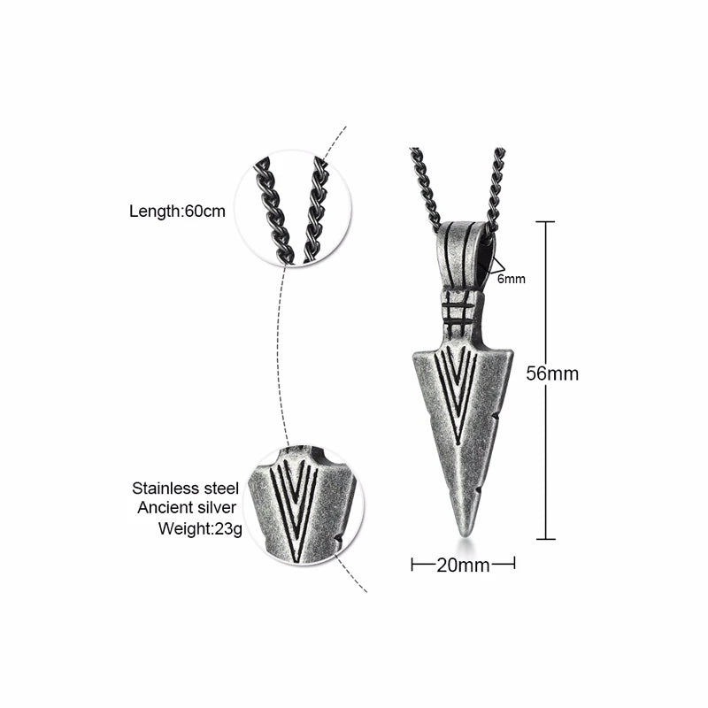 Arrowhead Kunai Primal Tribal Spear Necklaces