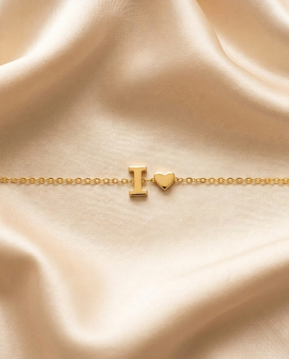 Initial Love Bracelet – Personalized Alphabet Letter Bracelet