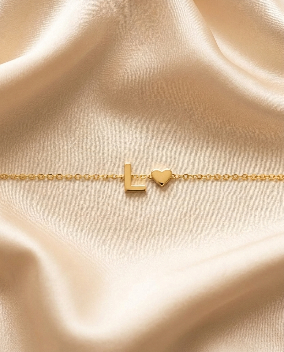 Initial Love Bracelet – Personalized Alphabet Letter Bracelet